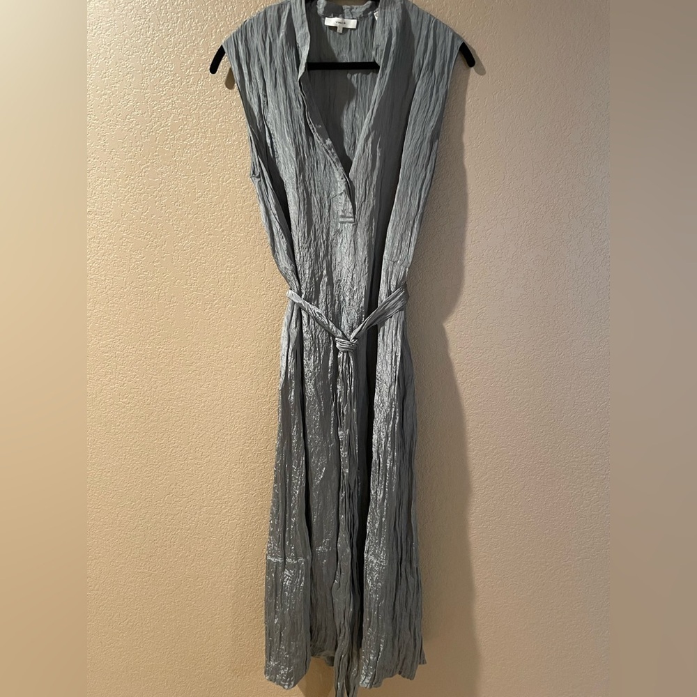 Vince Gorgeous Shimmering Olive Dress